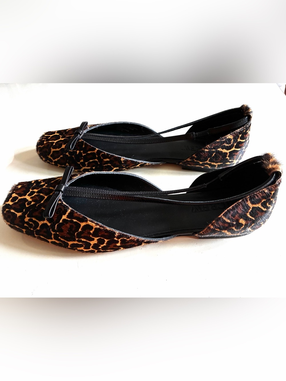 J. Crew Quinn cutout ballet flats in leopard-print calf hair.12. New. - Picture 5 of 10